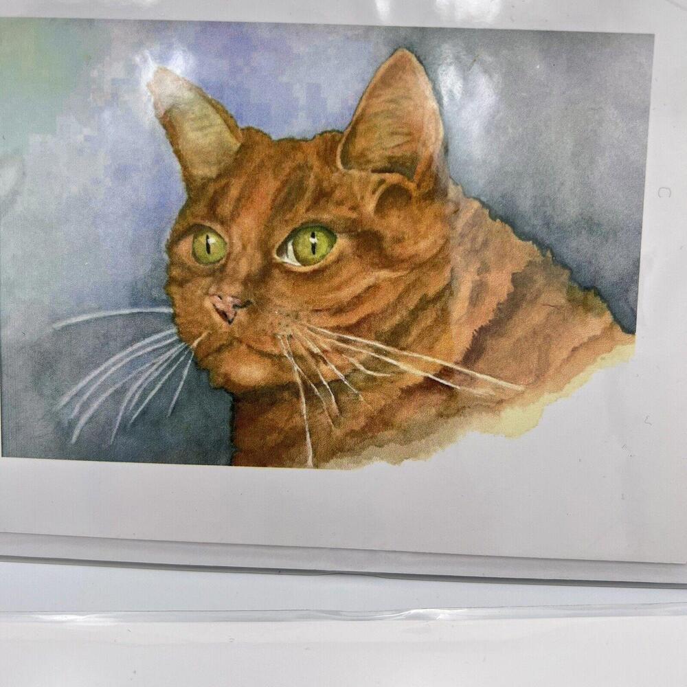 Unique ORANGE TABBY CAT Stationery set - Picture 4 of 6